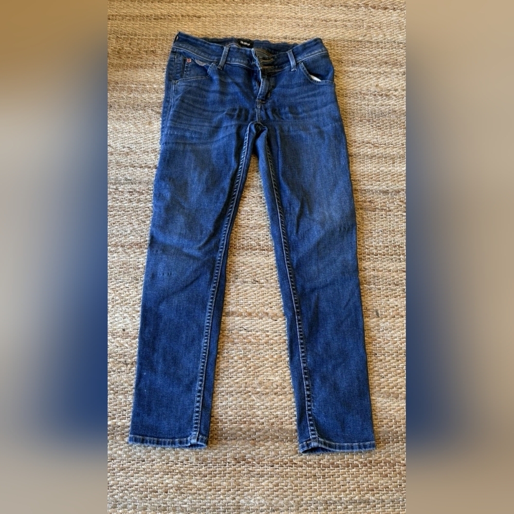 Womens HUDSON Jeans 27/28 Blue Skinny Collin Flap Pocket DENIM Low Rise